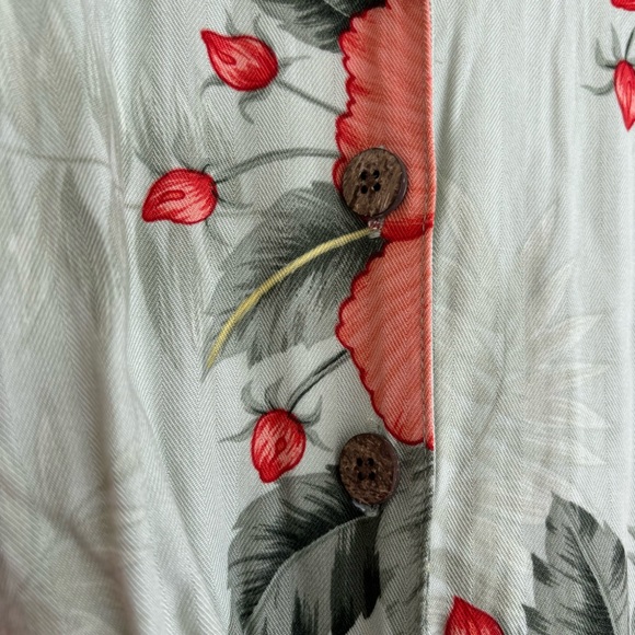 Retro 1950s HAVANA JACKS CAFE Hibiscus CROPPED Camp HAWAIIAN SHIRT with/ Tie - Picture 6 of 7